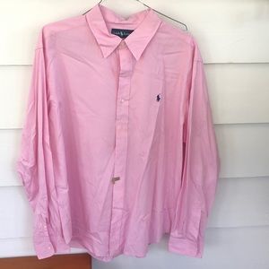 Pink Button Down Polo